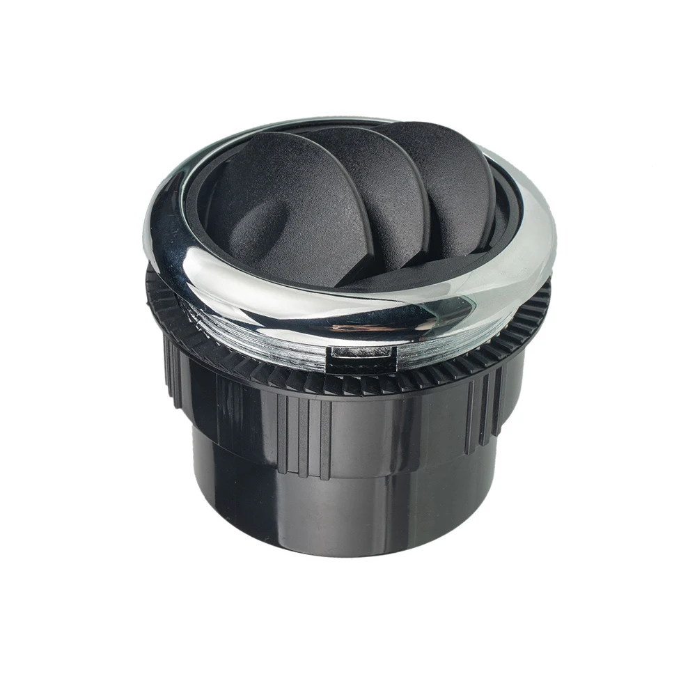 

87mm ABS Black Accessories Air Conditioning Outlet Round Vent Durable Boat Yacht RV Bus Ventilation Dashboard Modified Universal