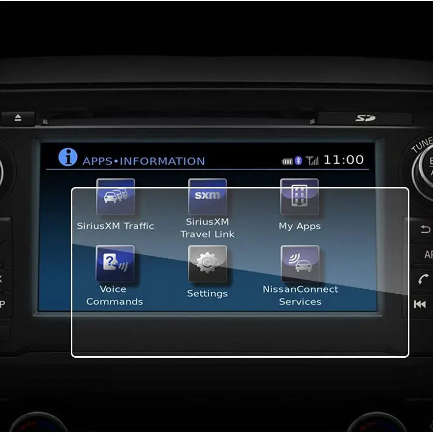 

Автомобильный протектор экрана навигации для 2016-2017 Titan подключение 7 дюймов, закаленное стекло твердость 9H Автомобильная информационная си...