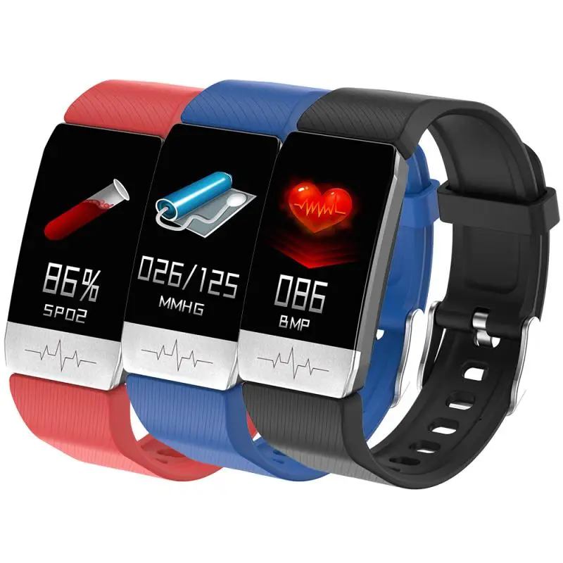 

Plastic Watch Band Heart Rate Blood Pressure Monitoring Intelligent Products Magnetic Suction Watch Full Screen Touch T1s