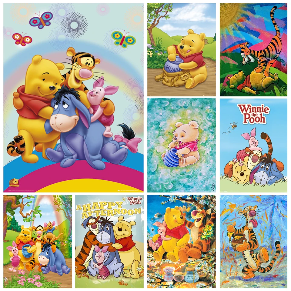 

Diy Diamonds Painting Cartoon Winnie The Pooh Bambi Tigger Dumbo Diamond Embroidery Mosaic Cross Stitch Home Decor Hanfmade Ll27