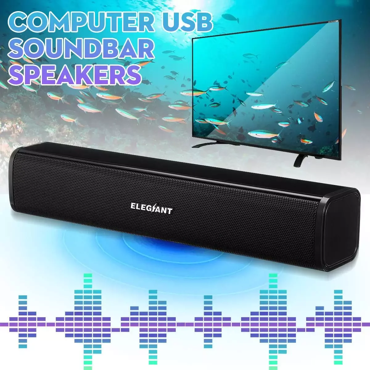 

Smart Bar for TV Wired USB Speaker Home Surround SoundBar Wall Mount for PC Desktop Home Theater Sound Cinema System EU