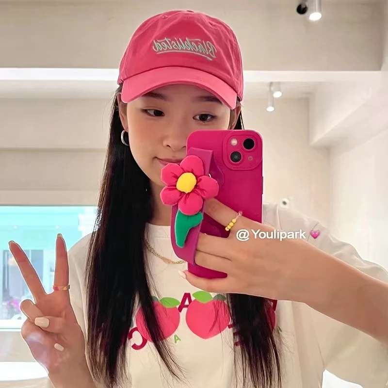 Ins girl rose red wristband flower suitable for 13ProMax mobile phone case iPhone12/11/X