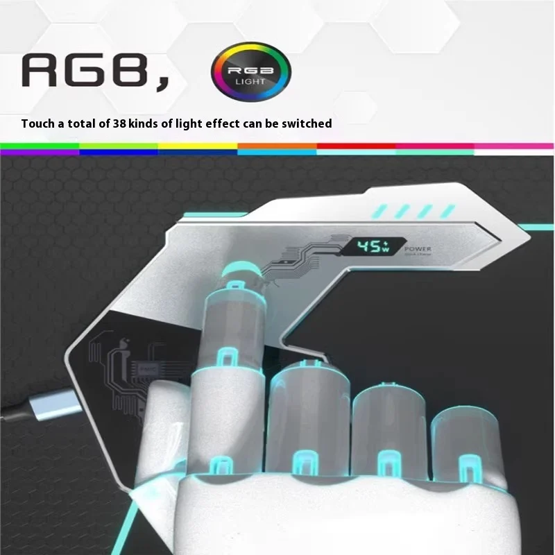 Коврик для мыши Alienware с беспроводной зарядкой настольный коврик Rgb-подсветкой 45