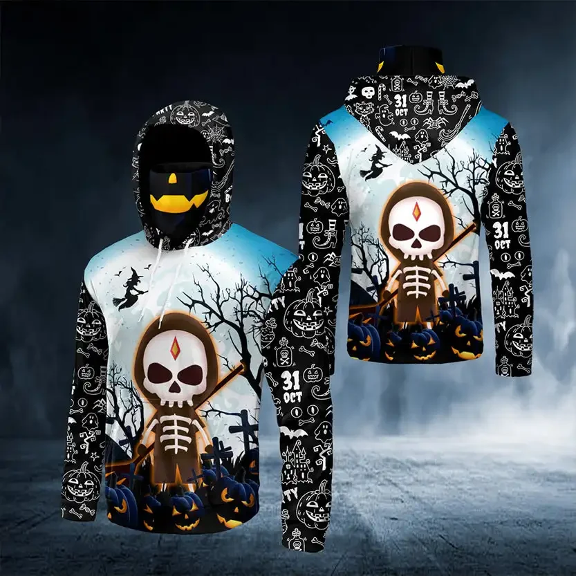 PLstar Cosmos Хэллоуин жнец Череп 3d-принт мужская мода бандана толстовка унисекс