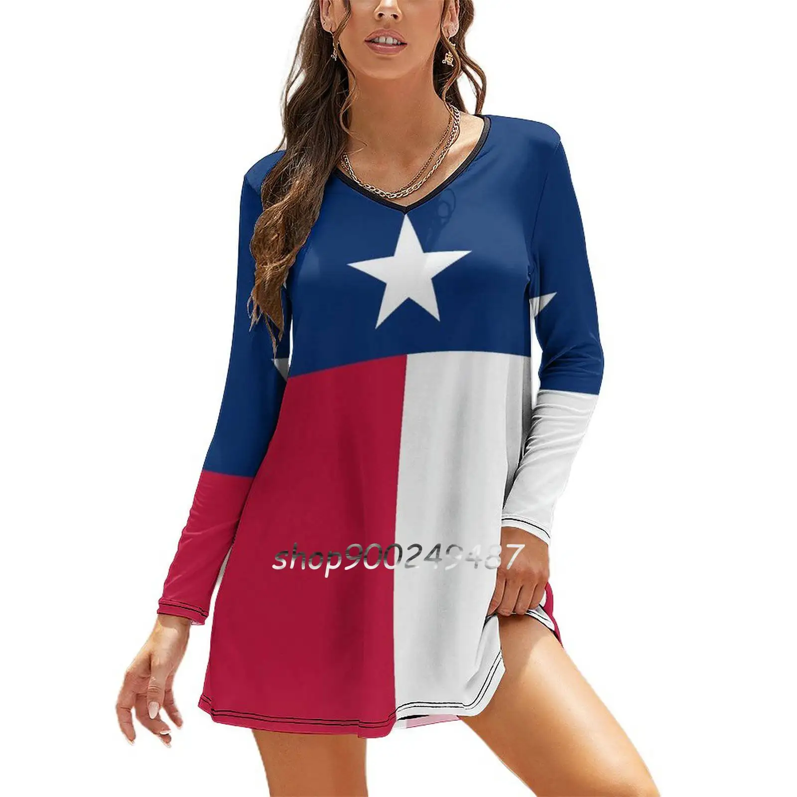 Lone Star State Sweet Elegant Dress Женское корейское платье Kawaii с квадратным воротником Texas Texan