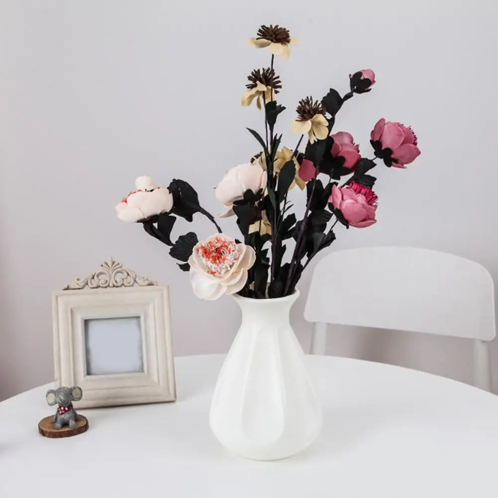 

Imitation Ceramic Vase Unbreakable Handmade Creative Art Origami Modern Plastic Flower Vase Vase for Wedding