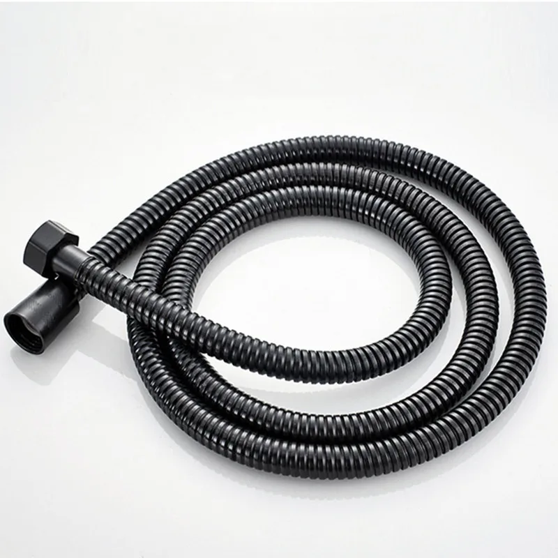 1.5m Stainless Steel Black Shower Hose Water Pipe Bathroom Toilet Bidet Plumbing Tube G1/2 Connector Chrome Brushed Gold Grey - купить по