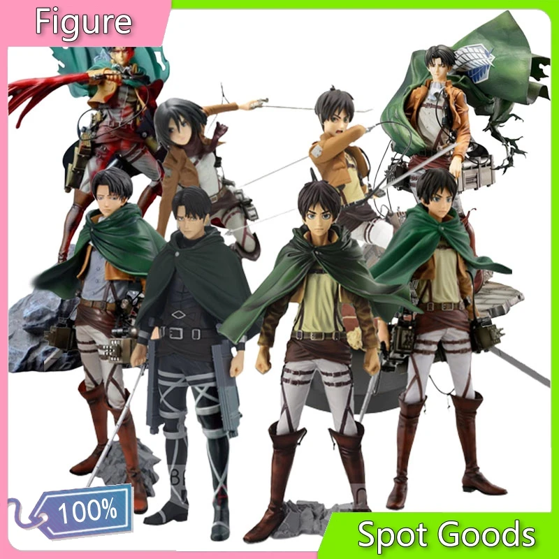 

Hot Anime Attack On Titan Figure Levi·Ackerman Battle Form Battle Damaged Model PVC Toys Collectible Decoration Ornament