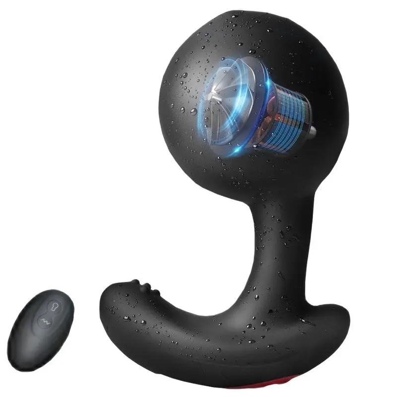 Надувная Анальная пробка с одной кнопкой, 10 скоростей, вибрирующие анальные пробки, 15 м, стая секс-игрушка, массаж простаты точки G
