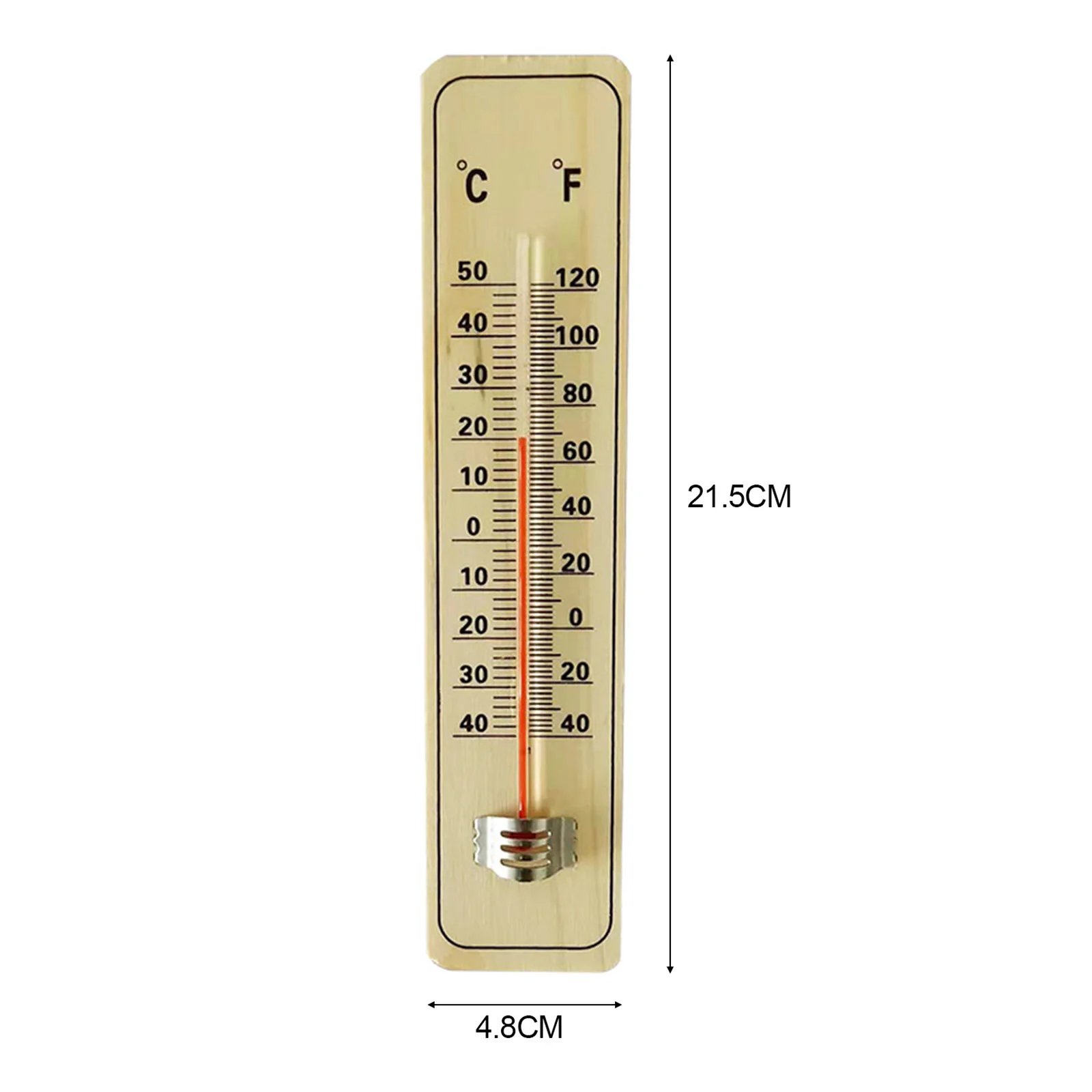 

3/6PCS Wood Wall Hang Thermometer Indoor Outdoor Thermometer Logger Garden Breeding Temperature Controller With C & F Reading