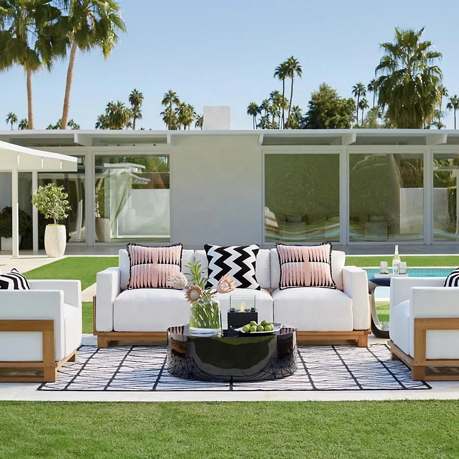 

High end luxury outdoor furniture sets teak wood outdoor modern sectionals