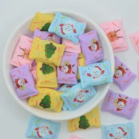 10pcs resin kawaii christmas candy cabochons children hair clip decorations scrapbook embellishments crafting supplies