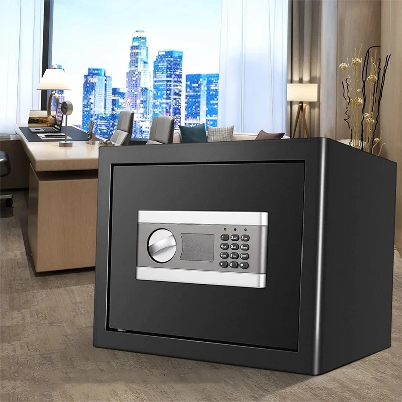 

Digital Safe Box Mini Steel Safes Money Bank Safety Security Box Small Household Keep Cash Jewelry Or Document Securely With Key