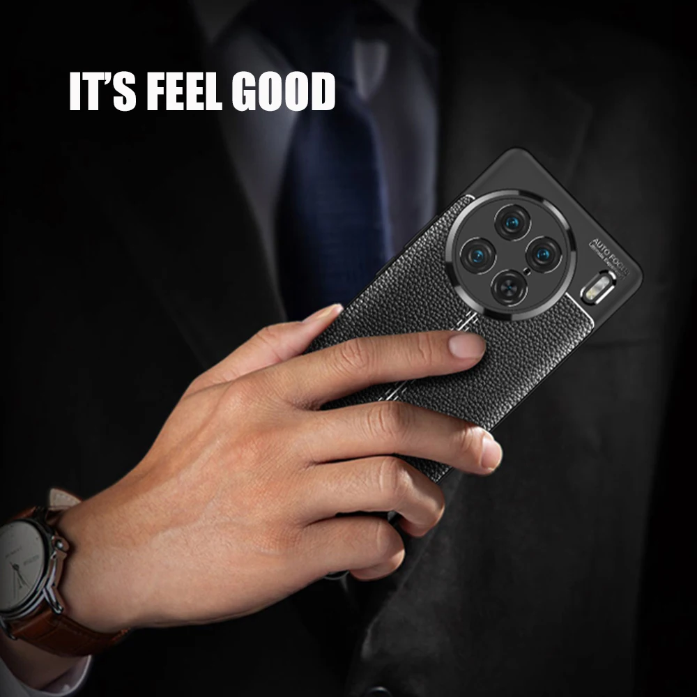 Чехол X90 для Vivo Pro с текстурой личи кожаный мягкий чехол из ТПУ ультраклассический