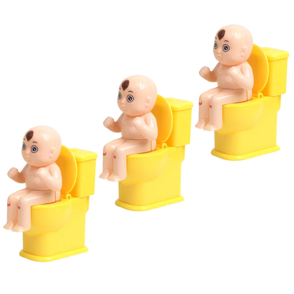 

3 Pcs Boys Toys Trick Toilet Prop Gift Plastic Prank Tricky Kids Plaything Child For