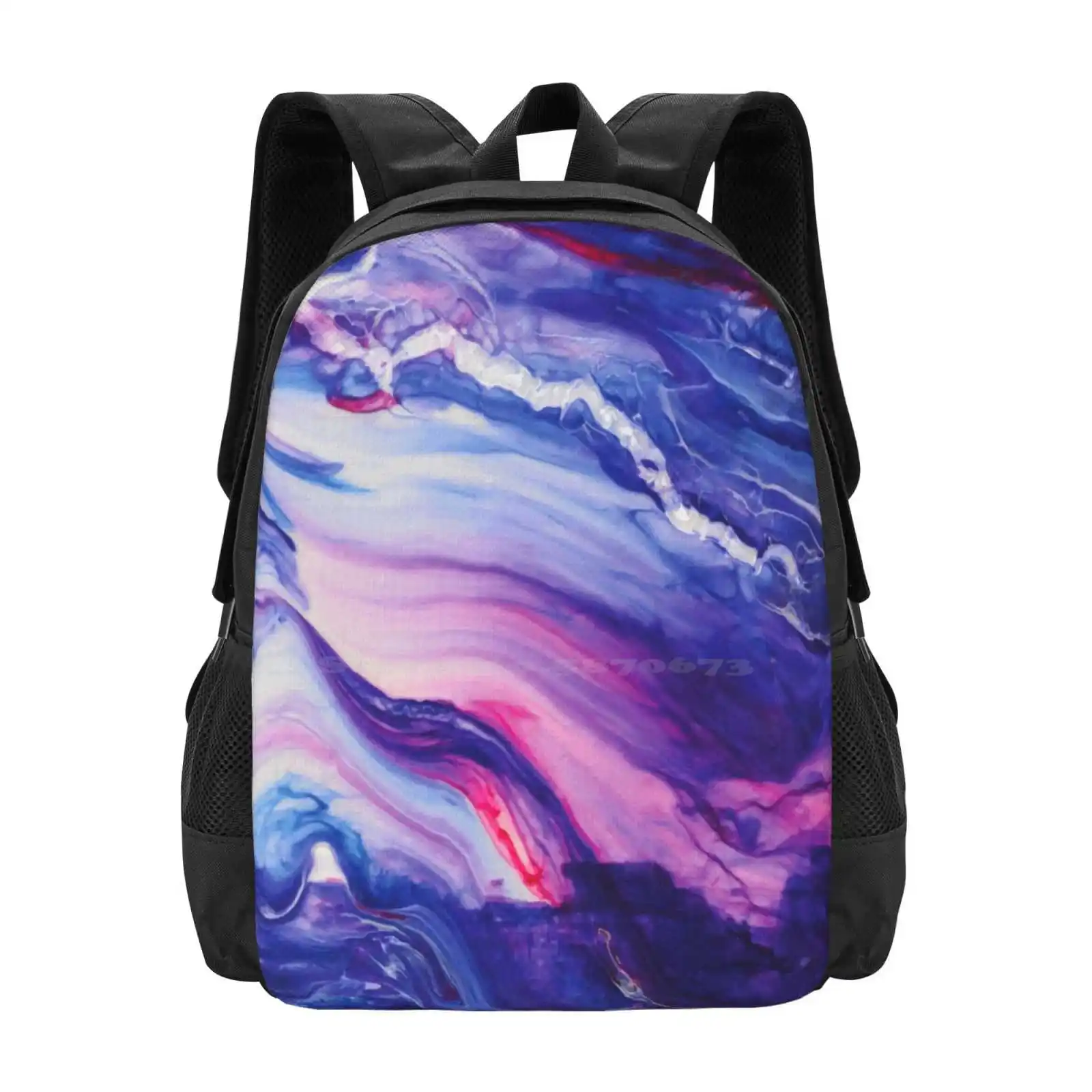 Fashion Bags Modern Contemporary Swirl Acrylic Watercolor In