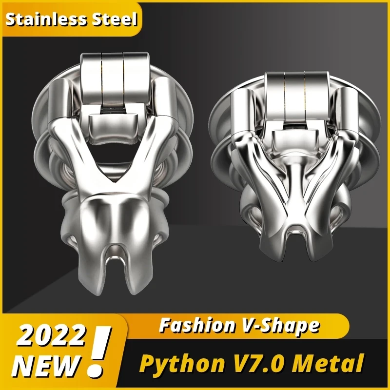 2022 316 Stainless Steel Python V7.0 3D Printed Male Chastity Device Cobra Cock Mamba Cage Penis Ring Adult Sex Toys