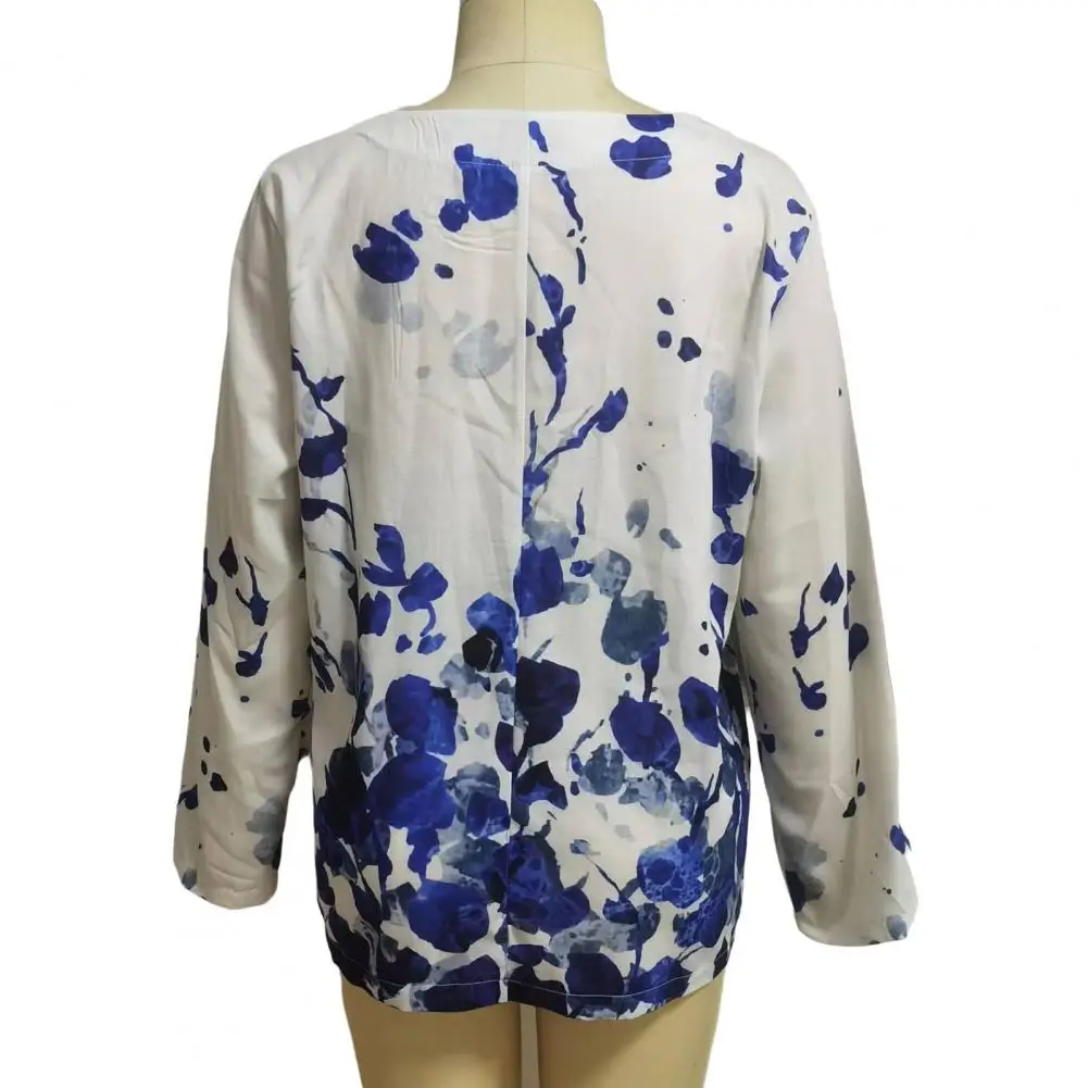 

Skin-touching Stylish Fashion Floral Printed Blouse Shirt Moisture Wicking Blouse Shirt Lightweight Streetwear