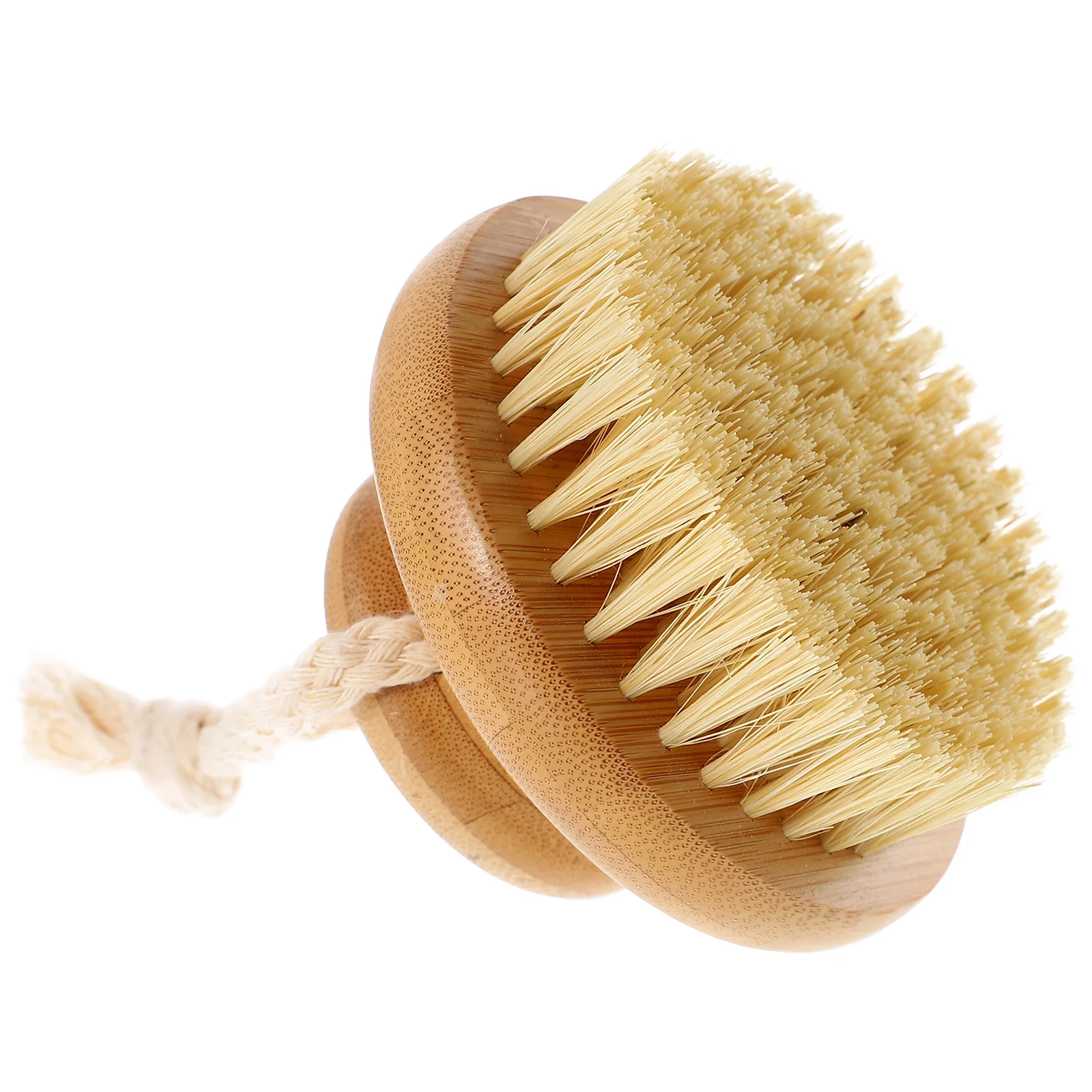 

Round Design Bath Brush Shower Back Scrubber Bamboo Bath Brush Bathroom Skin Exfoliating Brush for Home Men
