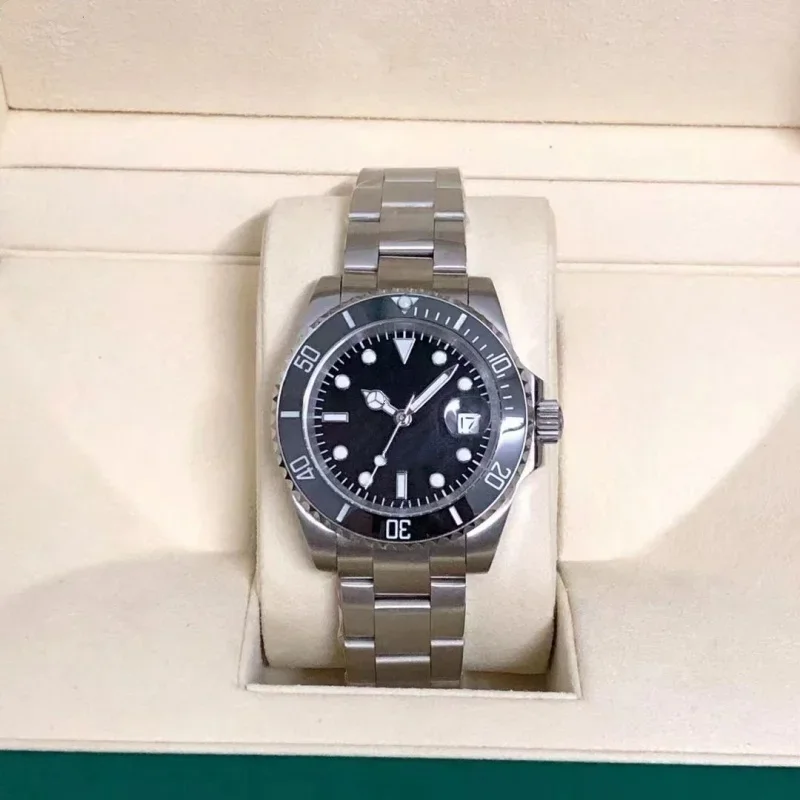 Мужские роскошные брендовые автоматические механические часы с сапфировым