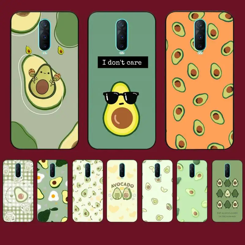

Cute Cartoon Fruit Avocado Phone Case for Vivo Y91C Y11 17 19 17 67 81 Oppo A9 2020 Realme c3