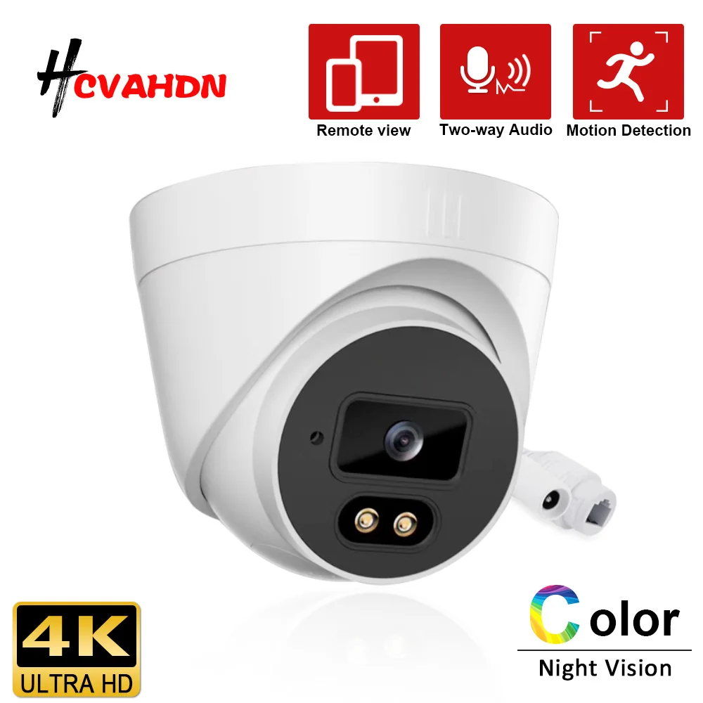 

Купольная IP-камера видеонаблюдения с функцией ночного видения, 8 Мп, 4K