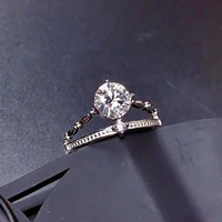 meibapj 1 carat d color moissanite diamond new fashion ring for women 925 sterling silver fine wedding jewelry