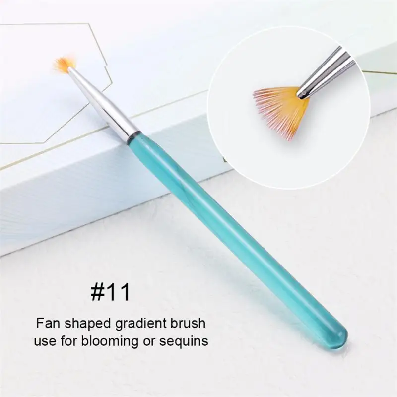 

Nail Brush Set High Color Value Soft And Elastic Bristles Halo Dyeing Painted With Gradient Lines Beauty Health Nail Tools