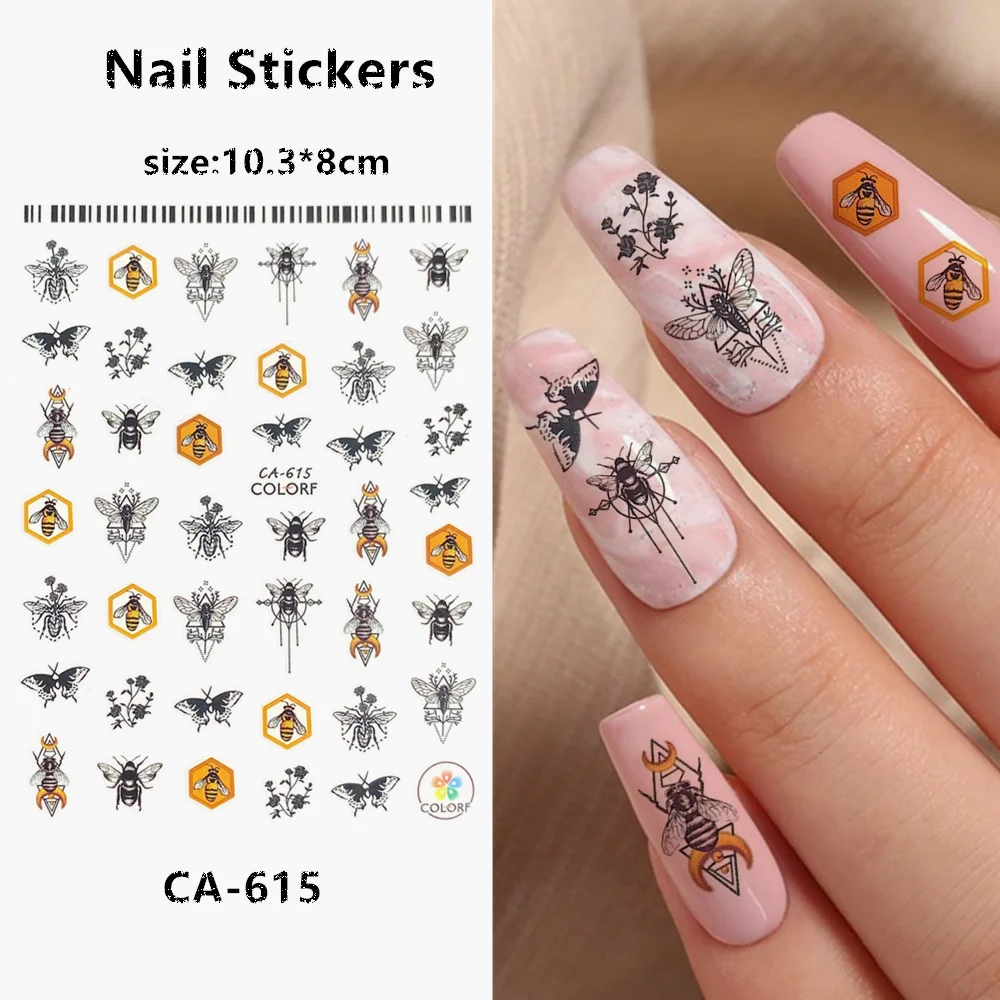 

CA series CA-043 Animal series 3D Back glue Self-adhesive Nail art Nail sticker decoration tool Sliders For Nail Decals