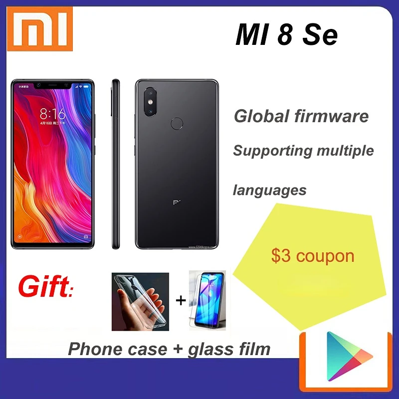 

Global version Smartphone Xiaomi MI 8 SE celular Snapdragon 710 3120 mAh Fast charging 18W