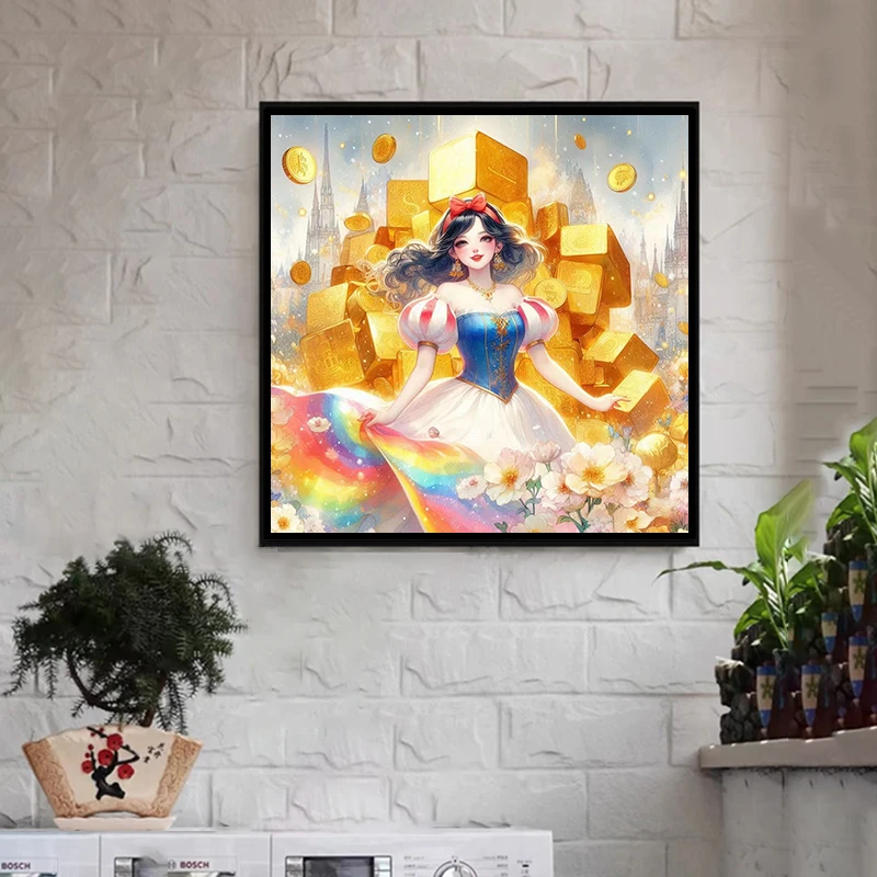 Набор для алмазной живописи Disney картина 5D ручной работы Белоснежка мультяшный