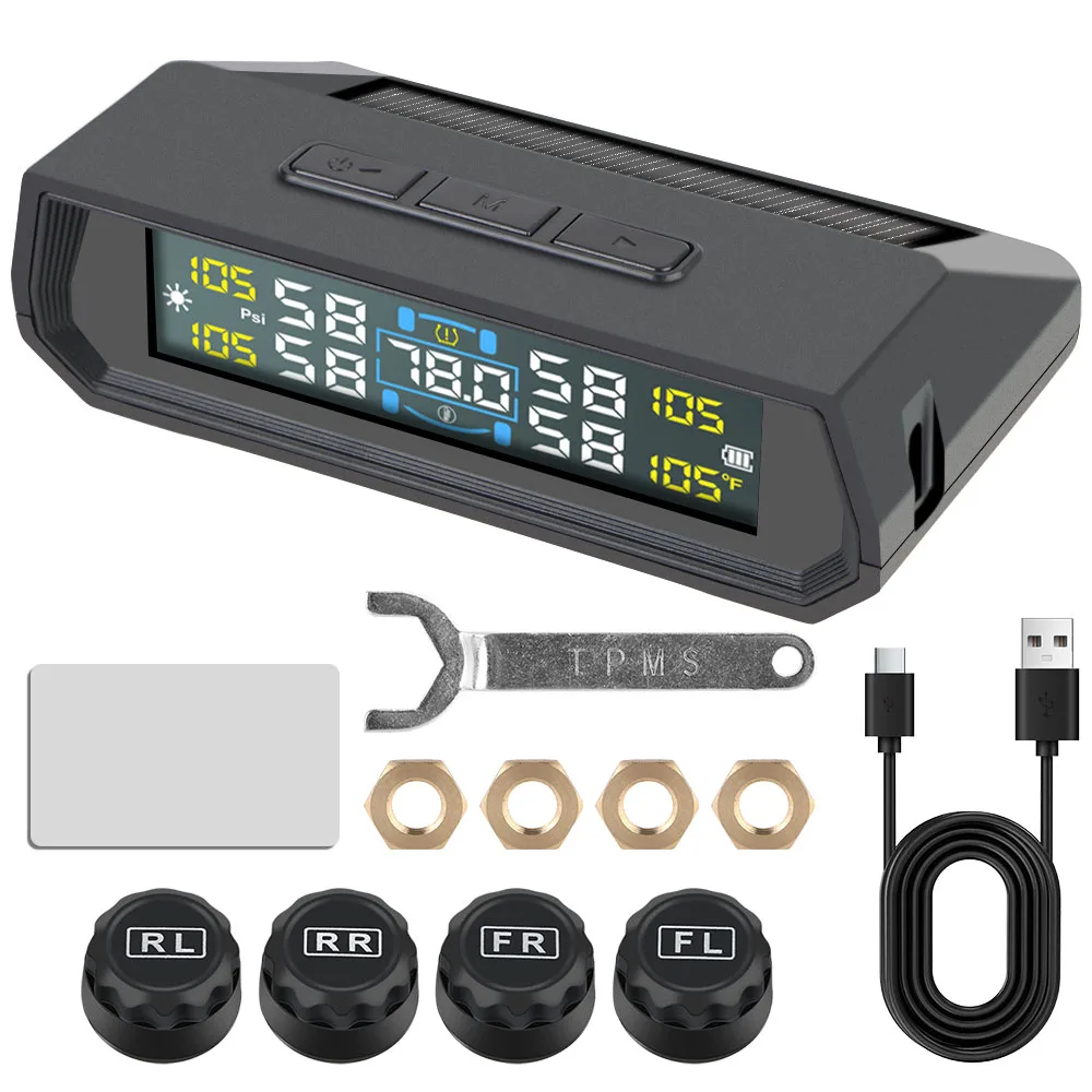 

Универсальная Система Контроля Давления В Шинах (TPMS) С Отображением Температуры, Устройство Безопасности Для Автомобиля