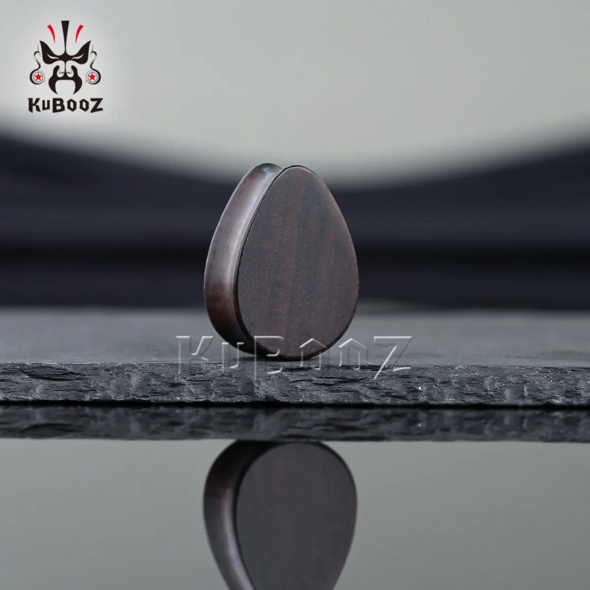 Фото KUBOOZ ореховое дерево каплевидная форма ушные туннели заглушки манометры пирсинг ушей расширители украшения для тела серьги носилки 1 пара №5