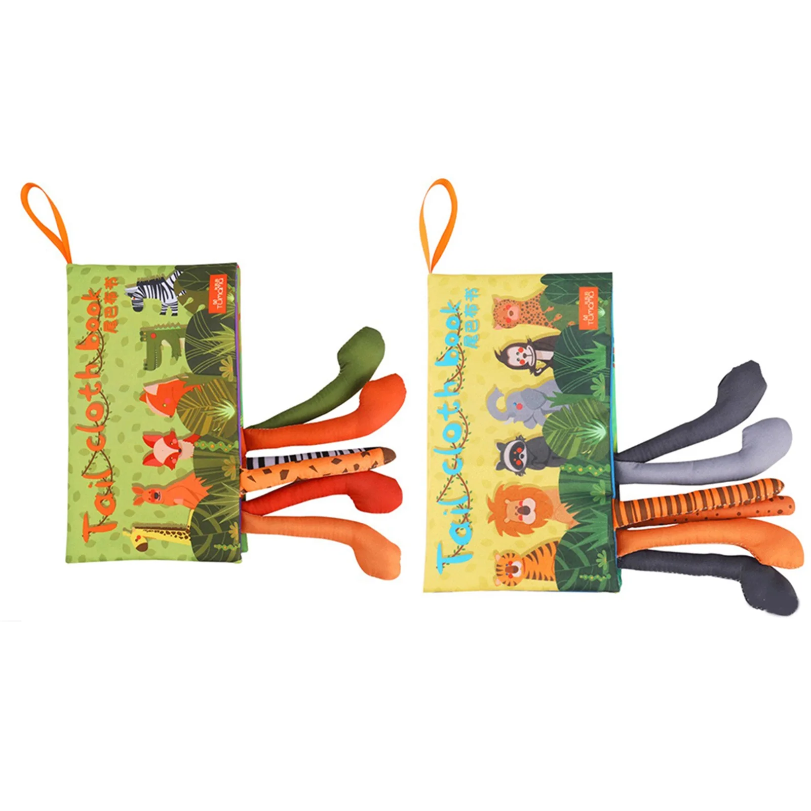 

Kids Books Baby Early Learning Tearing Tail Cloth Book Parent-Child Interactive Educationall Puzzle Cloth Book Toy