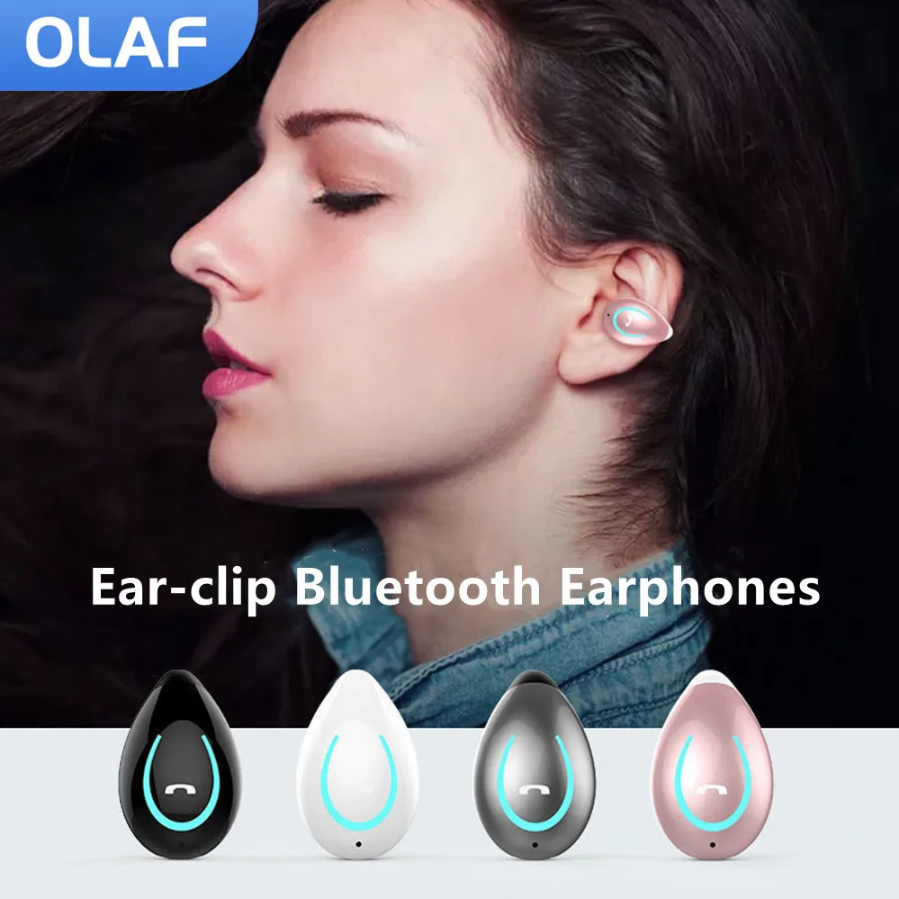 

Single Earclip Fone Bluetooth Earphones Mini Wireless Headphones Sports Headset Gamer No Ear Pain TWS Earbuds Blutooth Earphone