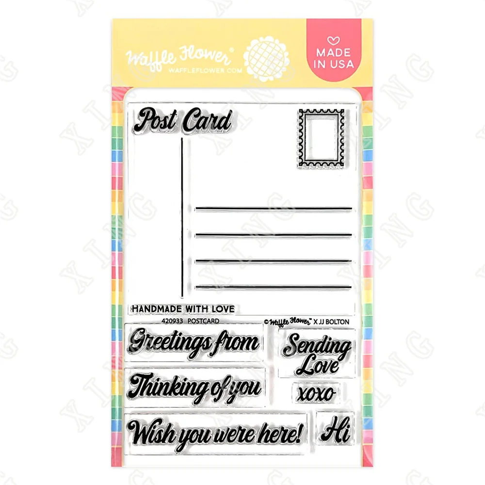 

2022 Arrival Newest Post card Silicone Stamps Diy Scrapbooking Card Stencil Paper Cards Handmade Album Stamps Die Sheets Molds