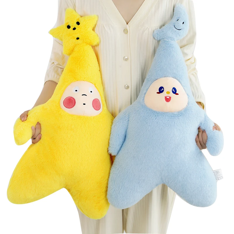 

1pc Sky Series Pillow Stuffed Moon Shooting Star Rainbow Plush Toys Soft Shell Cushion Nice baby sleeping Pillow Gift For Kids