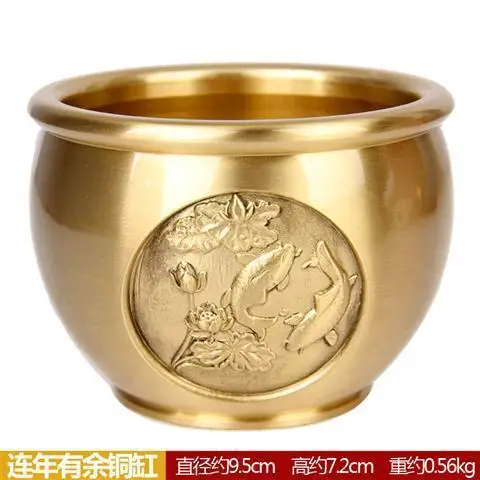 

Pure Copper Attracts Money Every Year Fish Tank Cornucopia Ashtray Creative Home Decoration Crafts Home Decor Desk Accessories