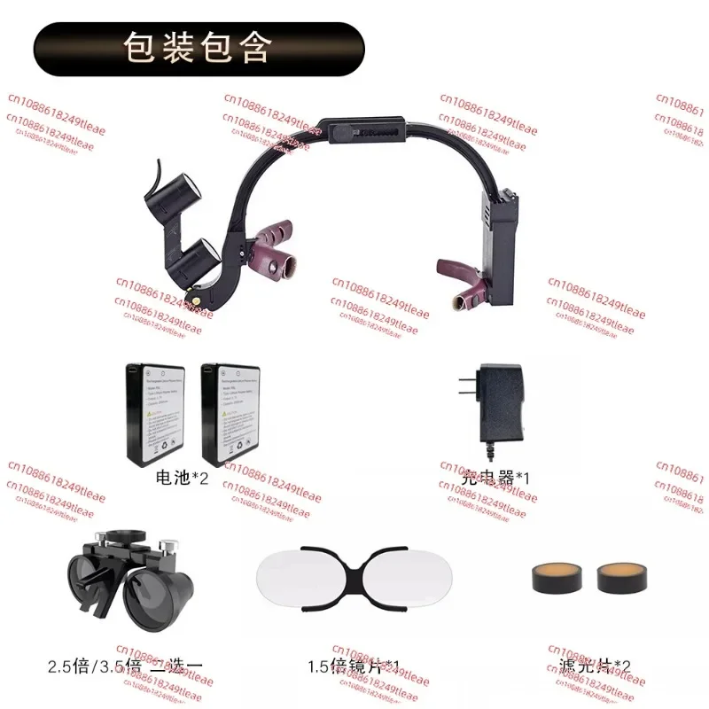 Увеличительное стекло с налобным фонарем