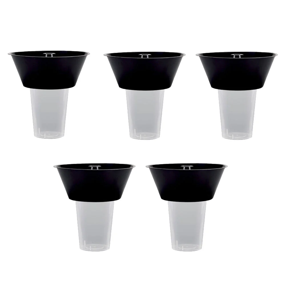 

5 Sets Drink Cup Plastic Trays Food Convenient Milk Tea Cups Hot Sour Powder Pp Beverage Containers Child