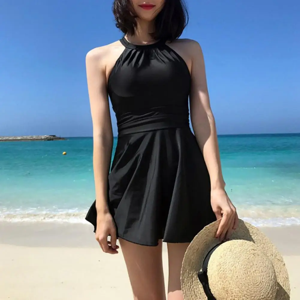 

One Piece Women Bikini High Waist Quick Drying Short Skirt Bathing Suit Monokini Bathing Suit Swimwear maillot de bain femme