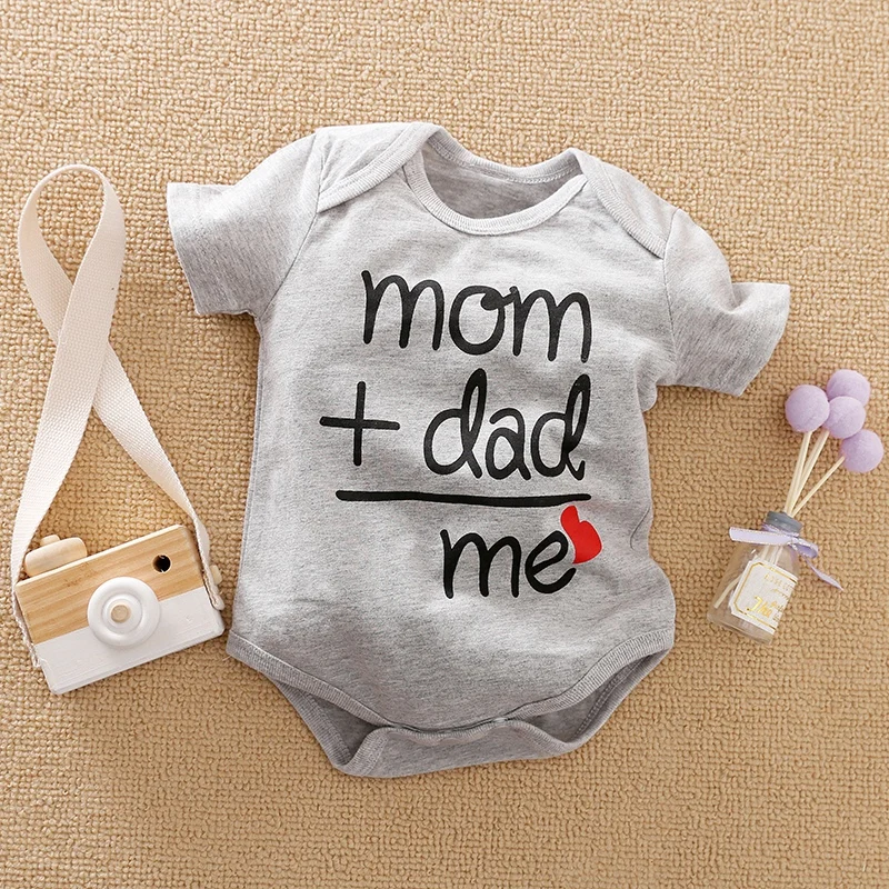 

hibobi Baby Casual Style Letter Print Short Sleeve Romper