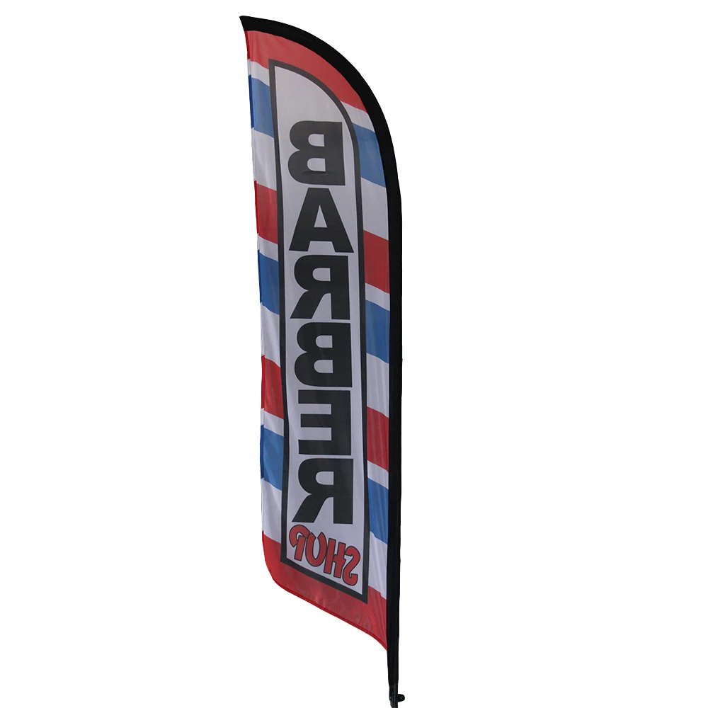 Custom Design Knitted Polyester Immigration Service Beach Feather Flag Promotional Swooper Banner Without Poles And Base |