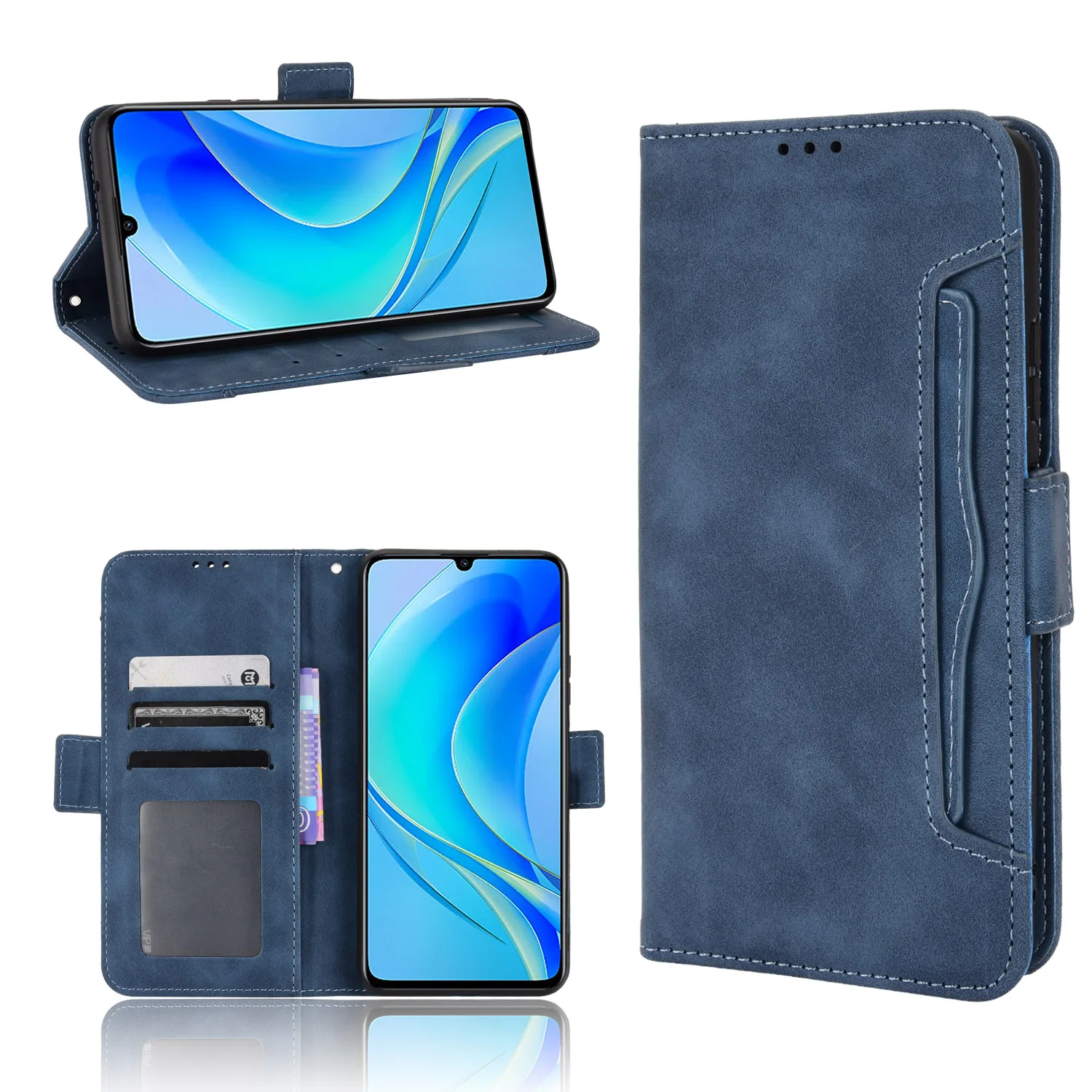 

New Style For Huawei Nova Y70 Plus Cover Premium Leather Flip Multi-card slot Cover For Huawei Nova Y70 Plus Y 70 Y70+ Phone Cas