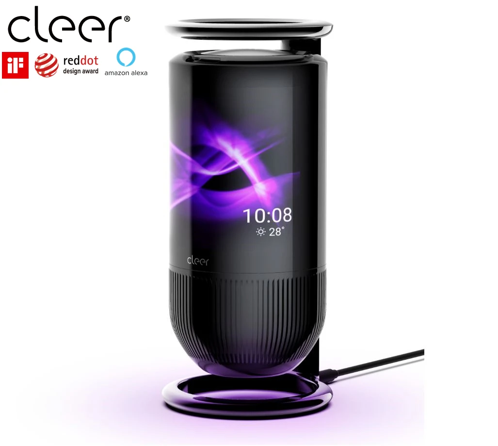 

MIRAGE AMOLED LCD display wireless Alexa Speaker 3D Music led light with curved screen portable wifi smart Speaker