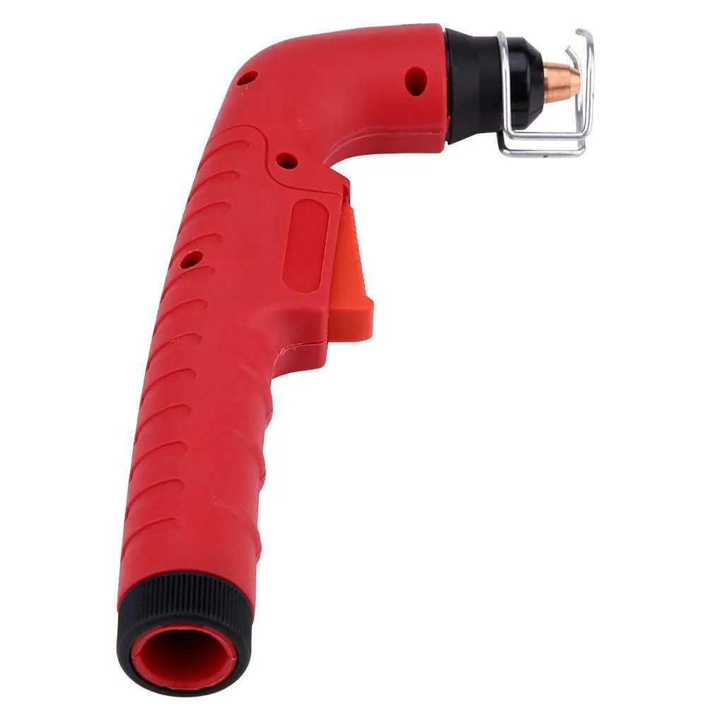 

0.1 S45 Plasma Cutter 310 Grams.2 Pcs Torch Head Body 5mm / 0.2inch 7.87 Inches Metal + Rubber Red Trafimet Ergocut