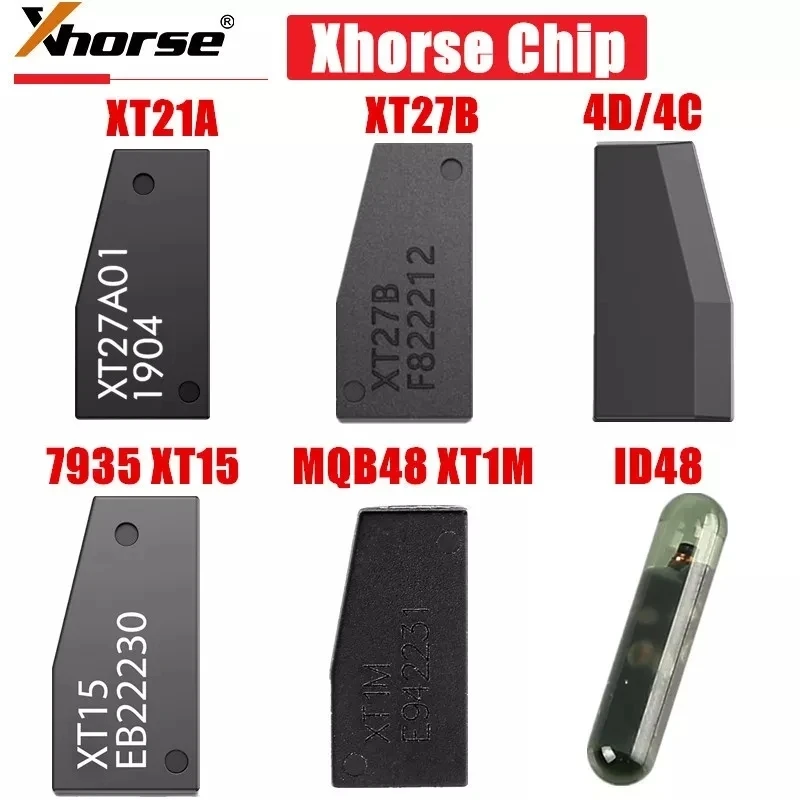 10pcs/lot Xhorse VVDI Chip Super Chip XT27B XT27A 4D/4C 7935 XT15MQB48 XT1M ID48 Types Transponder for VVDI2/VVDI Key Tool Chip