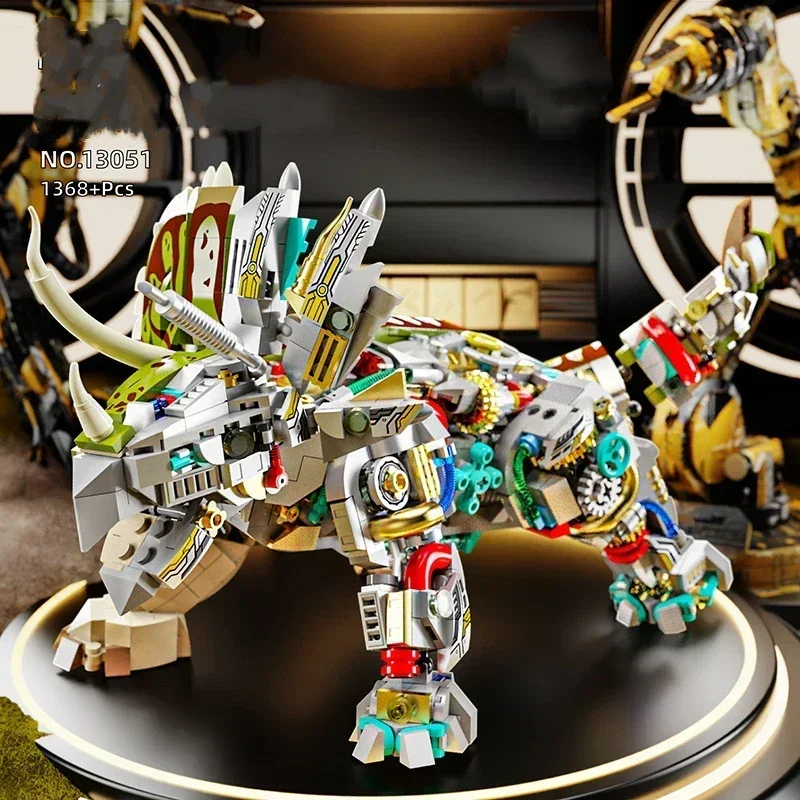 Механические строительные блоки тираннозавра рекса собранная модель