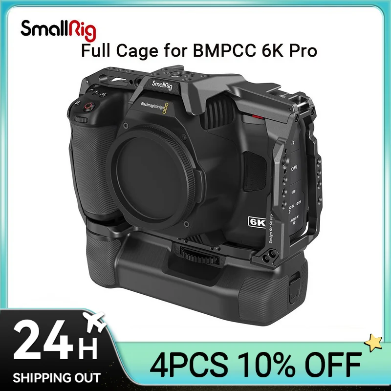 

SmallRig Camera Cage For Blackmagic Design Pocket Cinema for BMPCC 6K Pro connect the Camera Battery Grip for power supply 3517