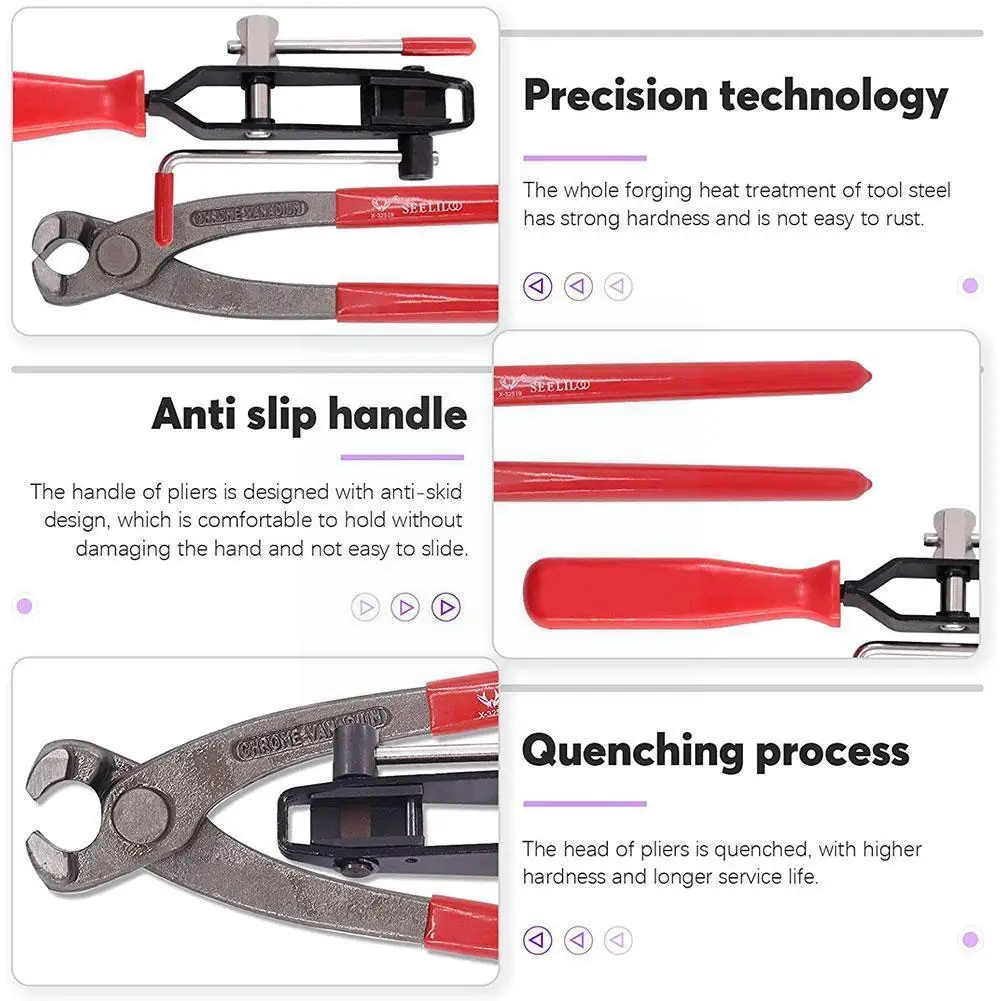 

For Exhaust Pipe Fuel Filter Car Banding Hand Tool Pliers Durable CV Installer Kit Joint Hand Kits Boot Tool Car Clamp Repa B4A9
